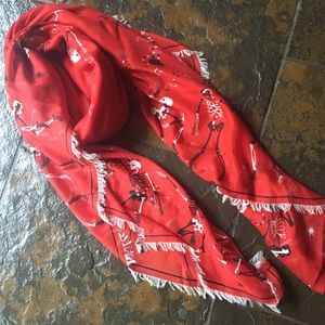 Alexander McQueen skeleton silk scarf